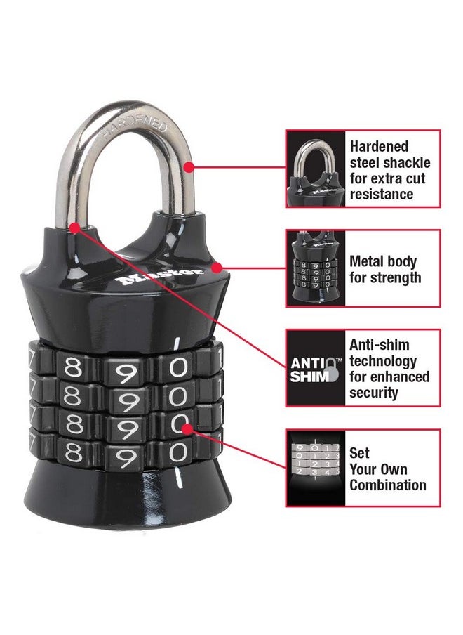Master Lock Master Lock 1535D Locker Lock Set Your Own Combination Padlock, 1 Pack, Colors May Vary  - Image 1