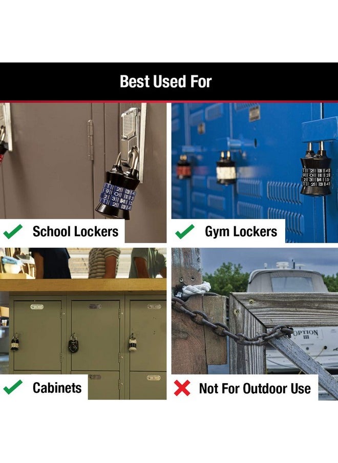 Master Lock Master Lock 1535D Locker Lock Set Your Own Combination Padlock, 1 Pack, Colors May Vary  - Image 2