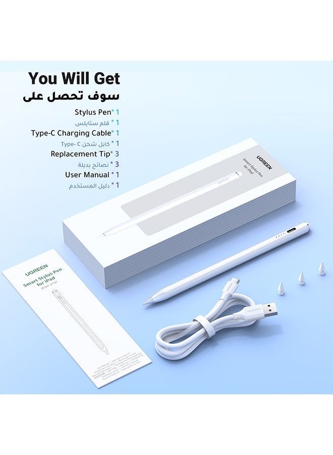 Stylus Pen for iPad with USB-C Fast Charge, Tilt Sensitivity, LED Power Display Active Pencil, Universal iPad Stylus Pencil Compatible with iPad 2018- image 9
