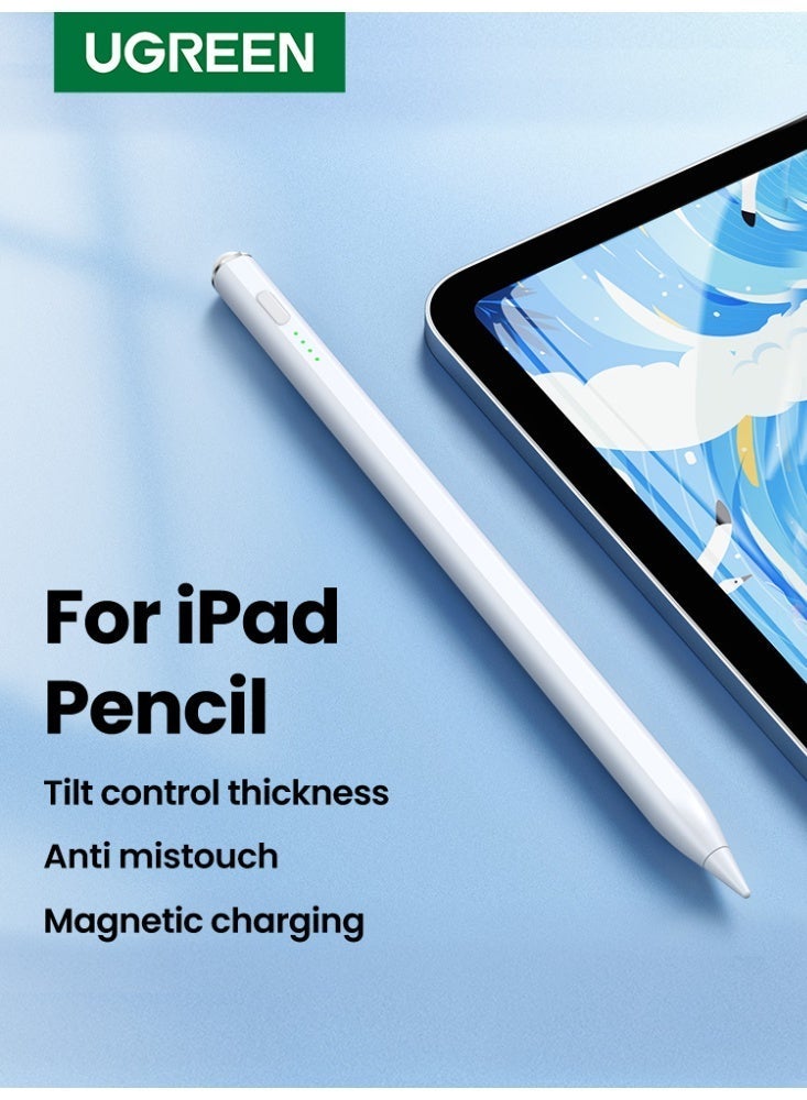 يو جرين قلم ايباد ستايلس مع شحن سريع USB-C، وحساسية للإمالة، وقلم نشط بشاشة LED للطاقة، وقلم رصاص آيباد عالمي متوافق مع iPad 2018-2022، وiPad Pro, Air And Mini - Image 1