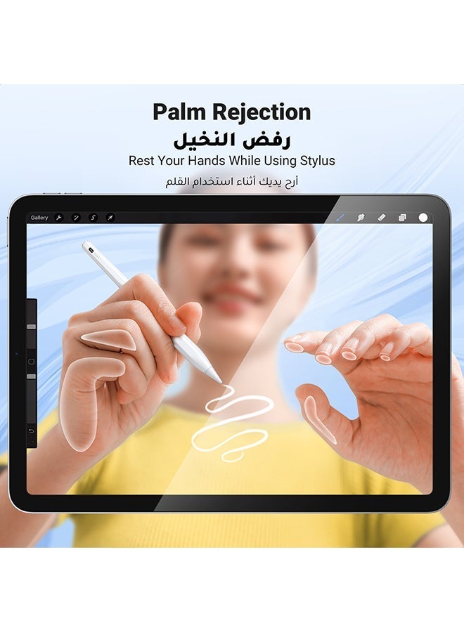 يو جرين قلم ايباد ستايلس مع شحن سريع USB-C، وحساسية للإمالة، وقلم نشط بشاشة LED للطاقة، وقلم رصاص آيباد عالمي متوافق مع iPad 2018-2022، وiPad Pro, Air And Mini - Image 3