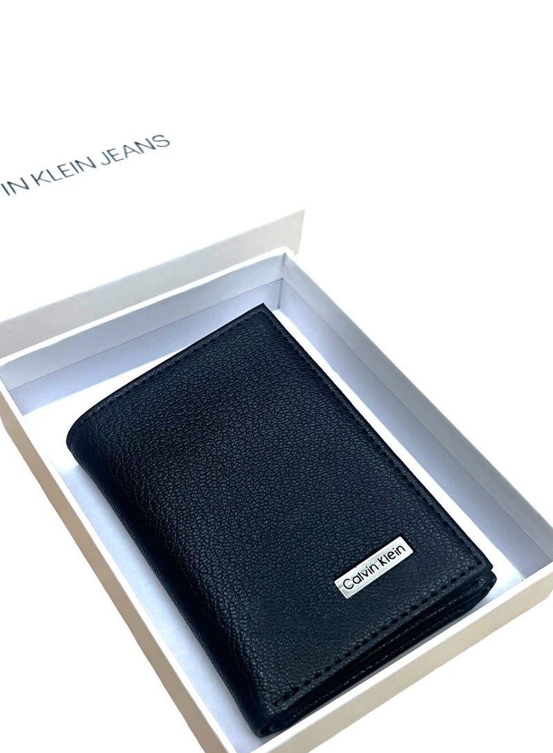 CALVIN KLEIN JEANS PLUS Calvin Klein Black Leather Wallet For Men  - Image 1