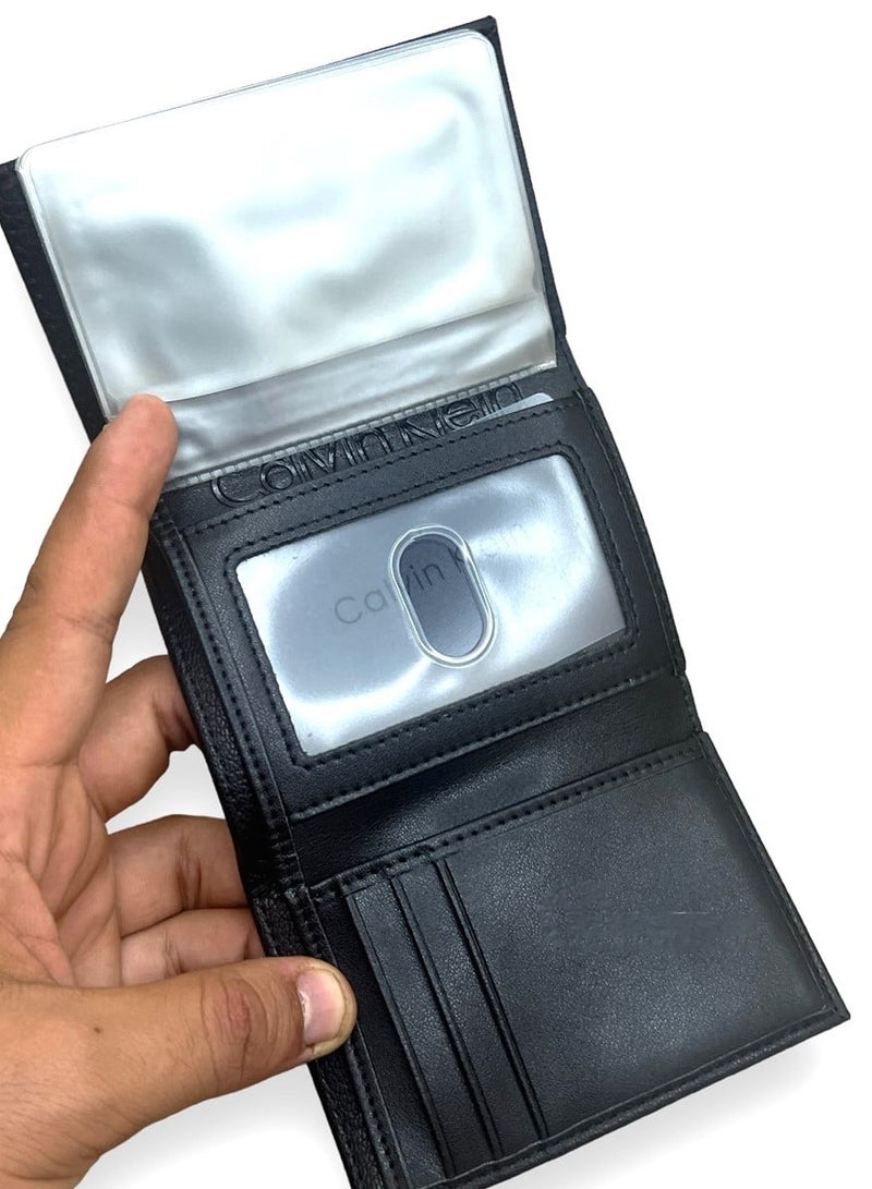 CALVIN KLEIN JEANS PLUS Calvin Klein Black Leather Wallet For Men  - Image 4