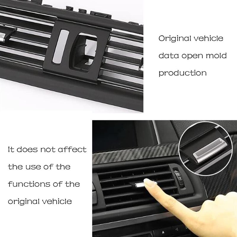 CHUANGHUI for BMW 5 Series F10 F11 2011-2016 Air Condition AC Vent, Center Air Vent Replacement Cover Console Dashboard Air Vent Grille 520i 528i 530i 535d 535i 550i (Left) Field test upgraded craftsmanship - Image 5
