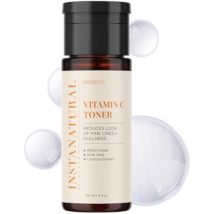 InstaNatural Vitamin C Face Toner, Brightens, Balances pH and Reduces Signs of Aging, Fine Lines and Wrinkles, with Witch Hazel, Lavender and Geranium Oils, 4 Fl Oz - Image 2