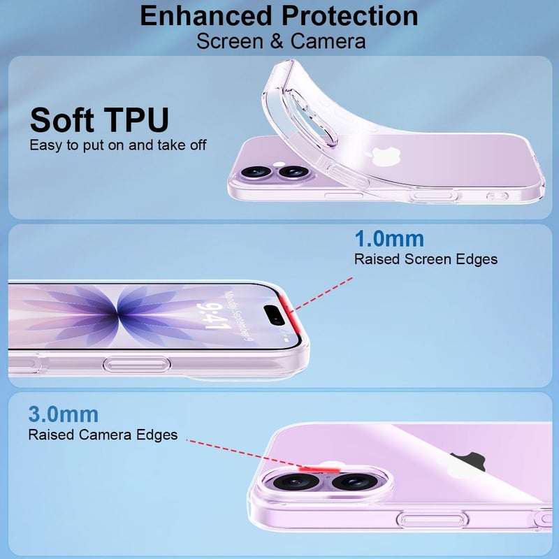 TWEGGON Clear Case for iPhone 17 6.3", Protective Clear Case for Apple iPhone 17 6.3" - Image 5