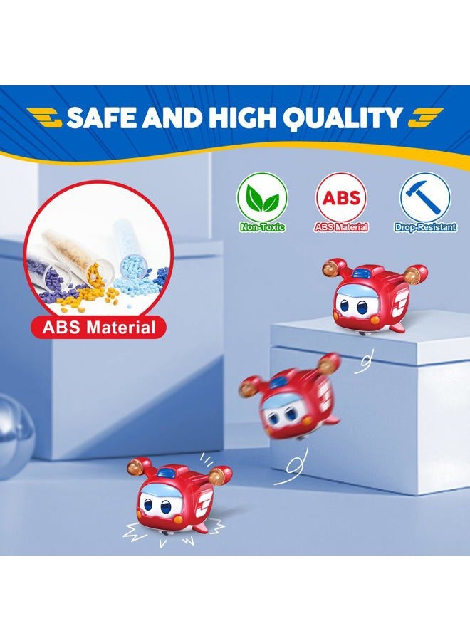SUPER WINGS 4 PCS Super Pet Sets, Glow and Face-Changing Transformer Jett Donnie Paul Dizzy Pet, Stacking Toy for Toddlers Kids 3-7 Years Old - Image 4