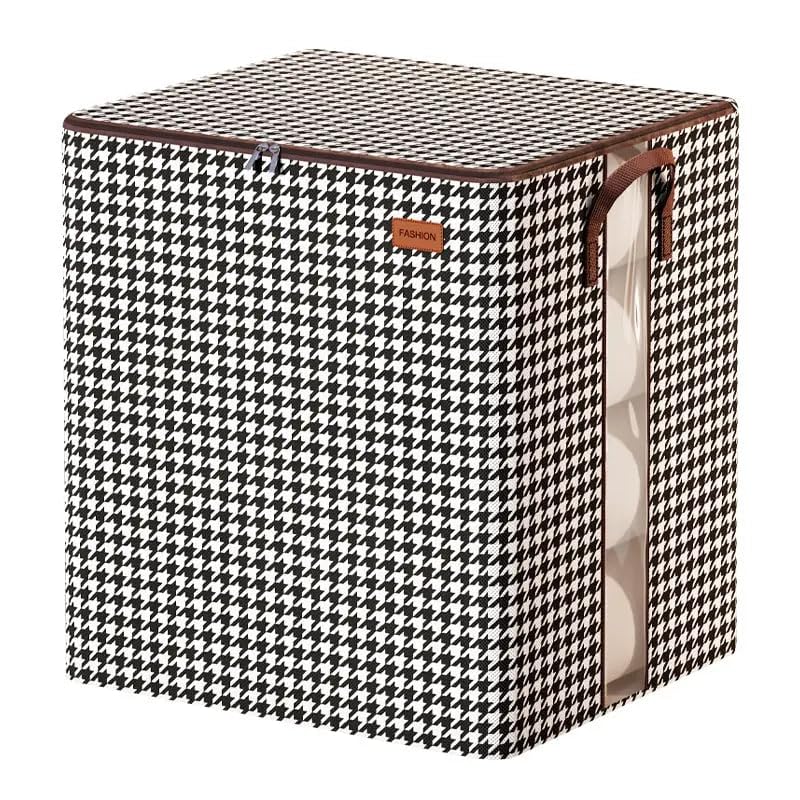 VIPREKHO 180L NonWoven quilt Large Foldable Storage Bag Organizer Clothes Storage Container for Blanket Comforter Saree Toys Clothing Bedding with Durable Handles household reusable 1 Pcs - Image 1