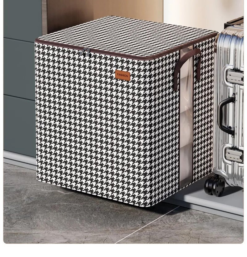 VIPREKHO 180L NonWoven quilt Large Foldable Storage Bag Organizer Clothes Storage Container for Blanket Comforter Saree Toys Clothing Bedding with Durable Handles household reusable 1 Pcs - Image 4