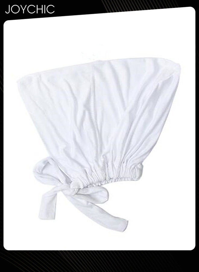 Joychic 2 Packs Women Solid Color Modal Elastic Strap Hijab Skin-friendly Under Scarf with Adjustable Tie-Back Closure Black and White - Image 3