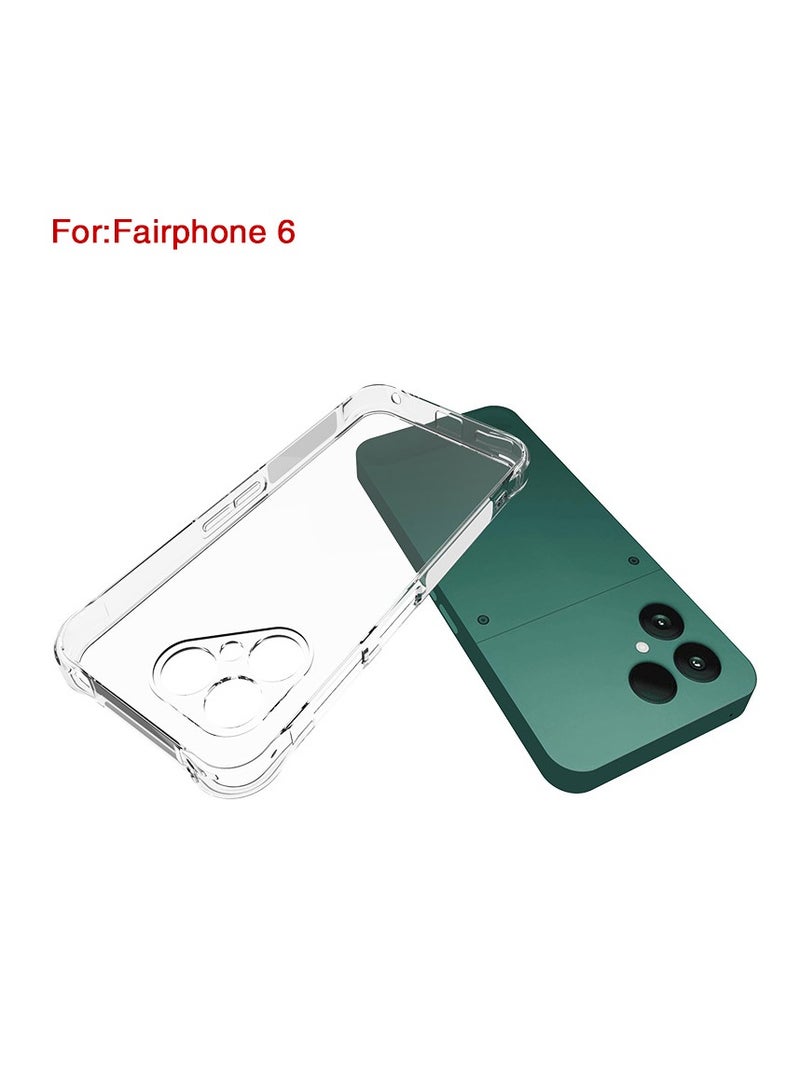 general Fairphone 6 Airbag Case Transparent Anti-Drop TPU Protective Case High Transparency No Yellow Change Airbag Cushion Precise Fit Scratch Resistant - Image 3