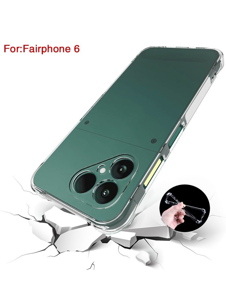 general Fairphone 6 Airbag Case Transparent Anti-Drop TPU Protective Case High Transparency No Yellow Change Airbag Cushion Precise Fit Scratch Resistant - Image 5