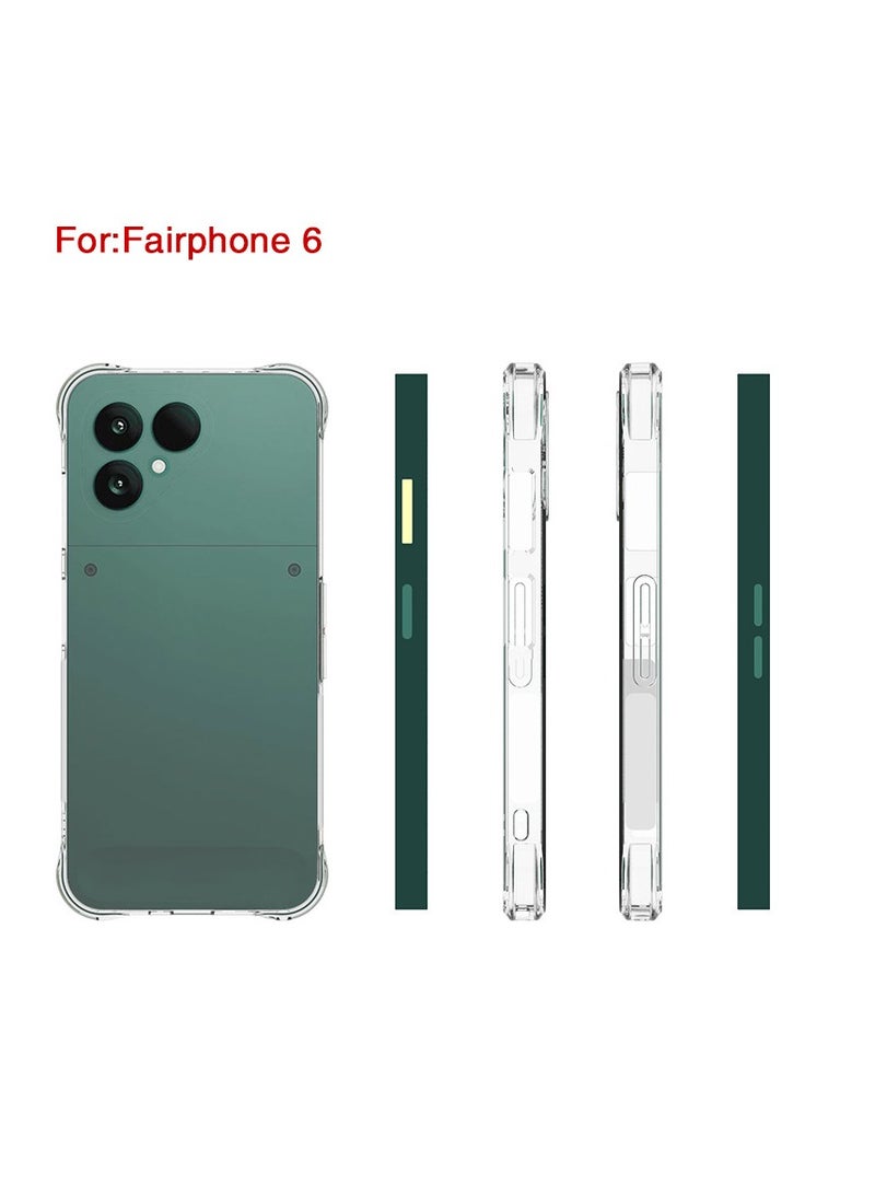 general Fairphone 6 Airbag Case Transparent Anti-Drop TPU Protective Case High Transparency No Yellow Change Airbag Cushion Precise Fit Scratch Resistant - Image 2