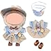 SHUOXUKE Doll Clothes Set and Accessories 2026 Stylish Exquisite Adorable Clothes Outfit for 15cm17cm Doll with Princess Dress Girls Hat Brown Shoes - Image 3