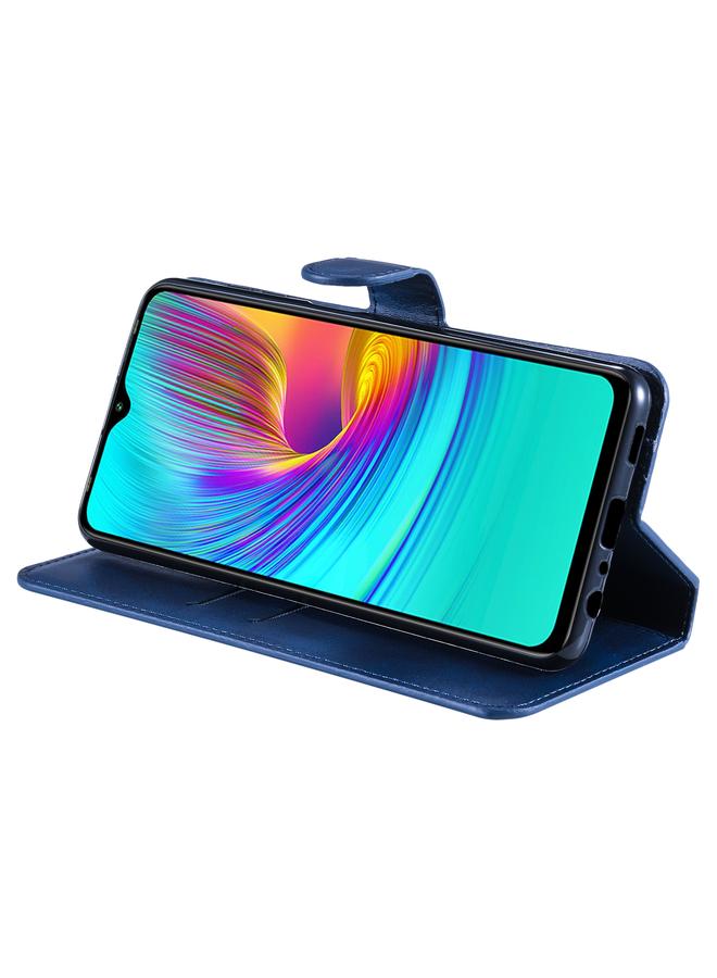 زبون جراب لهاتف Infinix Hot 9 Play مصنوع من جلد العجل الكلاسيكي PU + TPU مع حامل وفتحات للبطاقات ومحفظة - Image 5