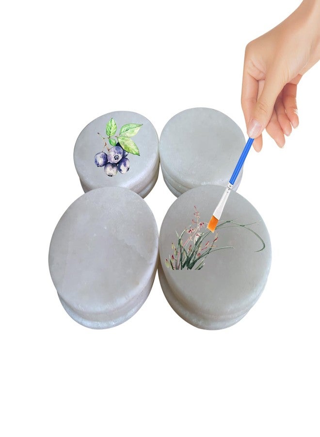 SnowTing 2inch White Round Painting Rocks, DIY Flat Stones for Painting, Hand Picked Natural Smooth Rocks for Arts Crafts Decoration Party Home, 25pcs - Image 5