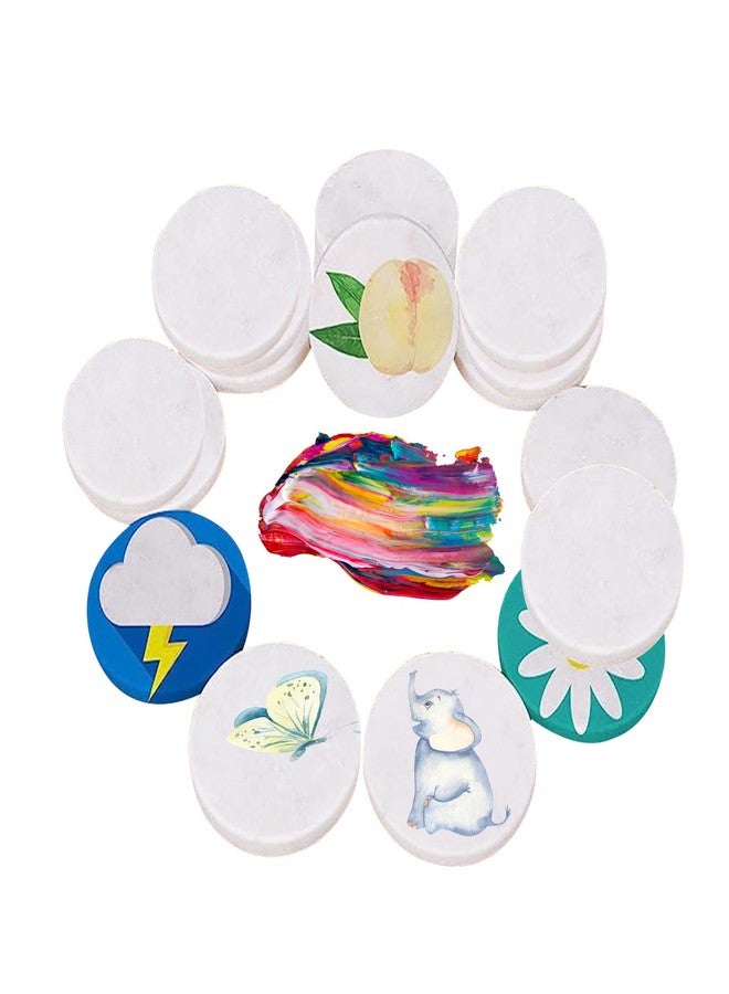 SnowTing 2inch White Round Painting Rocks, DIY Flat Stones for Painting, Hand Picked Natural Smooth Rocks for Arts Crafts Decoration Party Home, 25pcs - Image 3