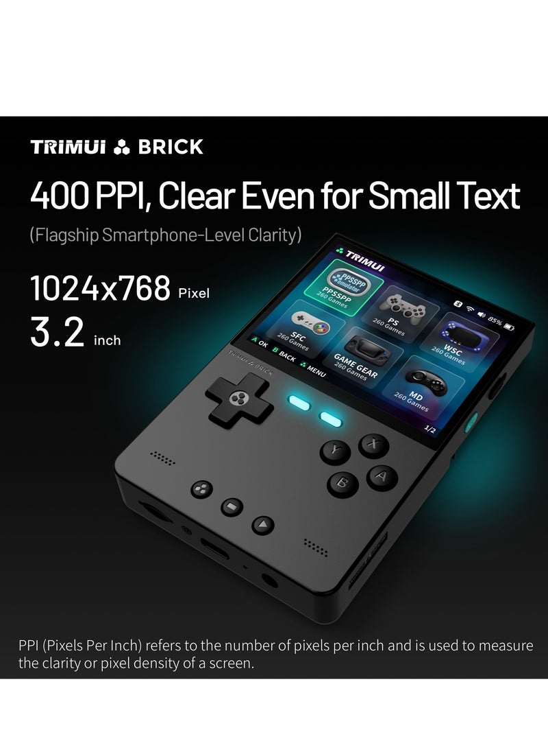Generic - Trimui Brick Handheld Game Linux Console T3040 Portable Open-Source Allwinner A133P PowerVR GE8300 3.2 inches IPS Full-fit Screen Built-in Mono Microphone 3000mAh - Image 1