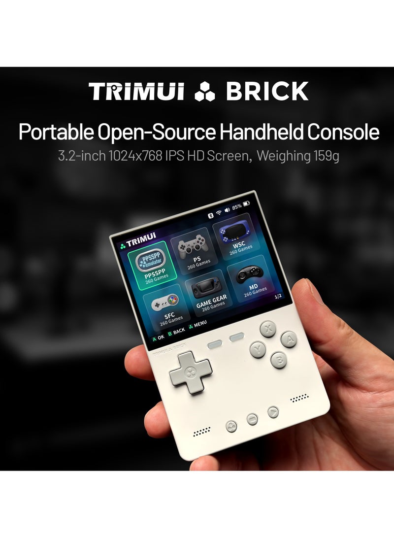Generic - Trimui Brick Handheld Game Linux Console T3040 Portable Open-Source Allwinner A133P PowerVR GE8300 3.2 inches IPS Full-fit Screen Built-in Mono Microphone 3000mAh - Image 1