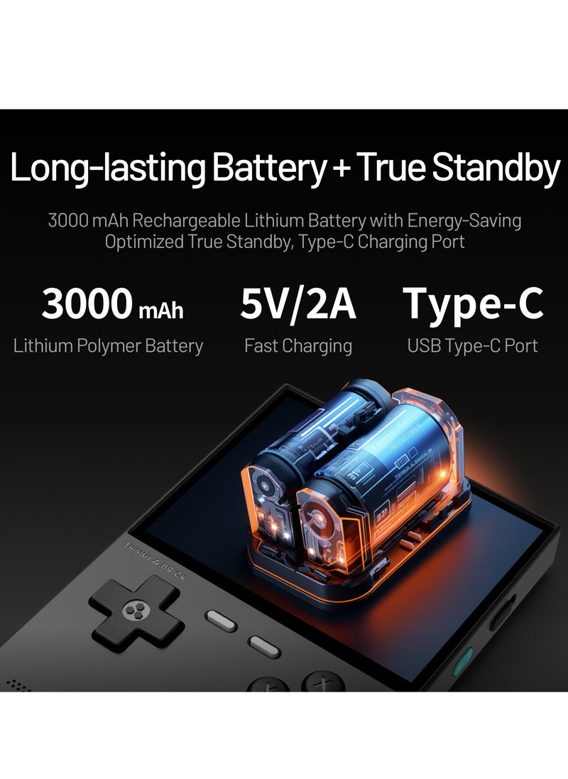 Generic - Trimui Brick Handheld Game Linux Console T3040 Portable Open-Source Allwinner A133P PowerVR GE8300 3.2 inches IPS Full-fit Screen Built-in Mono Microphone 3000mAh - Image 1