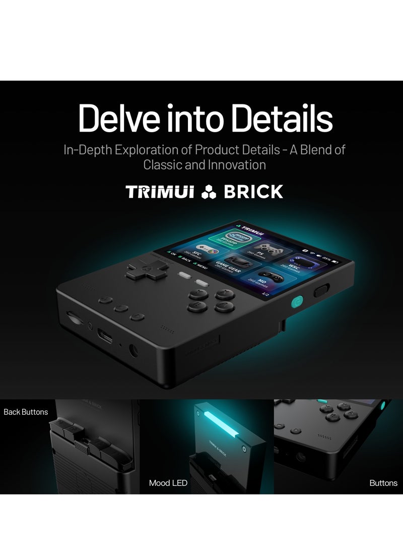 Generic - Trimui Brick Handheld Game Linux Console T3040 Portable Open-Source Allwinner A133P PowerVR GE8300 3.2 inches IPS Full-fit Screen Built-in Mono Microphone 3000mAh - Image 1