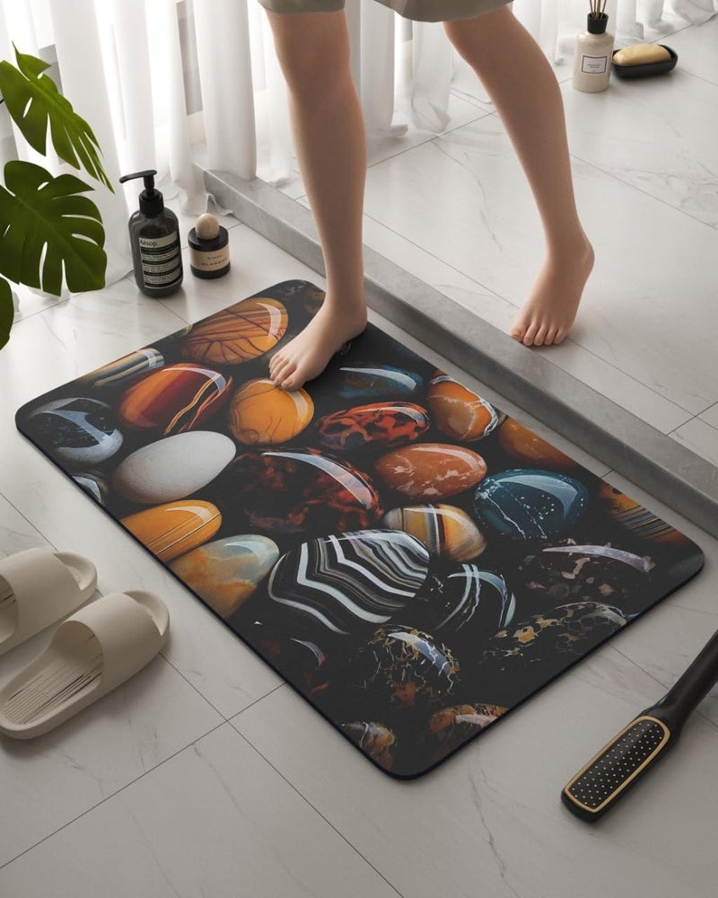 SKVM Water Absorbent mat for Bathroom Kitchen Floor Door Entrance Anti Slip Floor Foot Anti Skid Bathroom Shower mat (Design 12) - Image 4