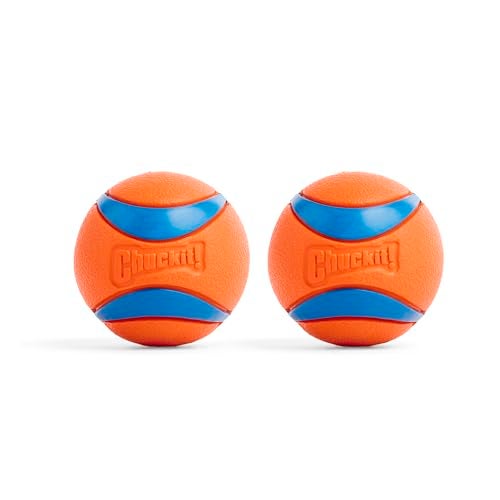 Chuckit Ultra Ball Dog Toy Medium Bouncy Fetch Balls For Dogs 2060 lbs Made from Durable Rubber Floating Water Pet Toys Size Medium 25inch Diameter Pack of 2 - Image 1
