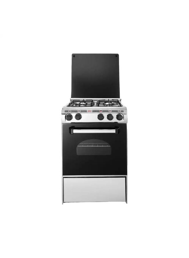 الأهرام بوتاجاز غاز 50 سم غطاء زجاج مقاوم للحرارة ستانلس ستيل - Image 1