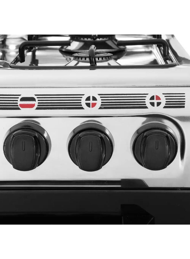 الأهرام بوتاجاز غاز 50 سم غطاء زجاج مقاوم للحرارة ستانلس ستيل - Image 3