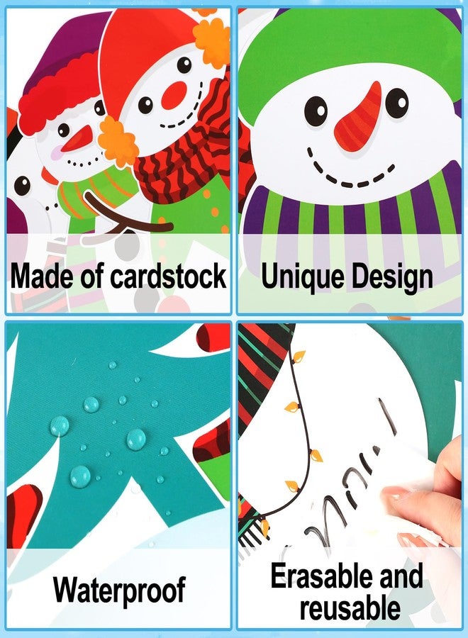 Qilery Winter Christian Bulletin Board Decorations Set Snowman Religious Bulletin Board Cutouts Christmas You are God's Unique Classroom Decor Snowflake Paper Cutouts for Home Wall School - Image 3