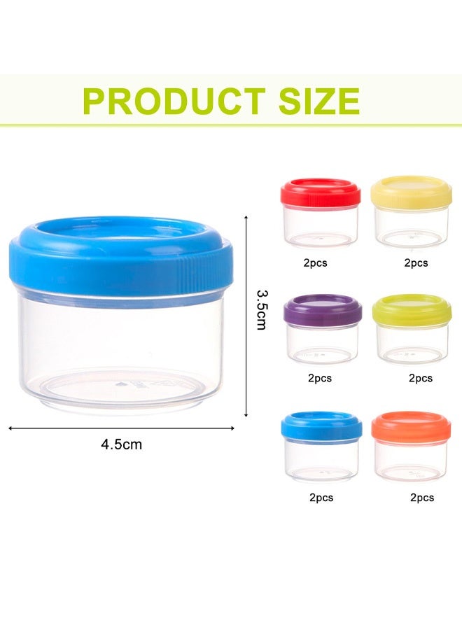 6PCS Plastic Mini Storage Containers with Lids, Food Storage Containers, Small Frozen Food Storage Containers, Reusable and Stackable Mini Containers, Snack and Condiment Containers - Image 2