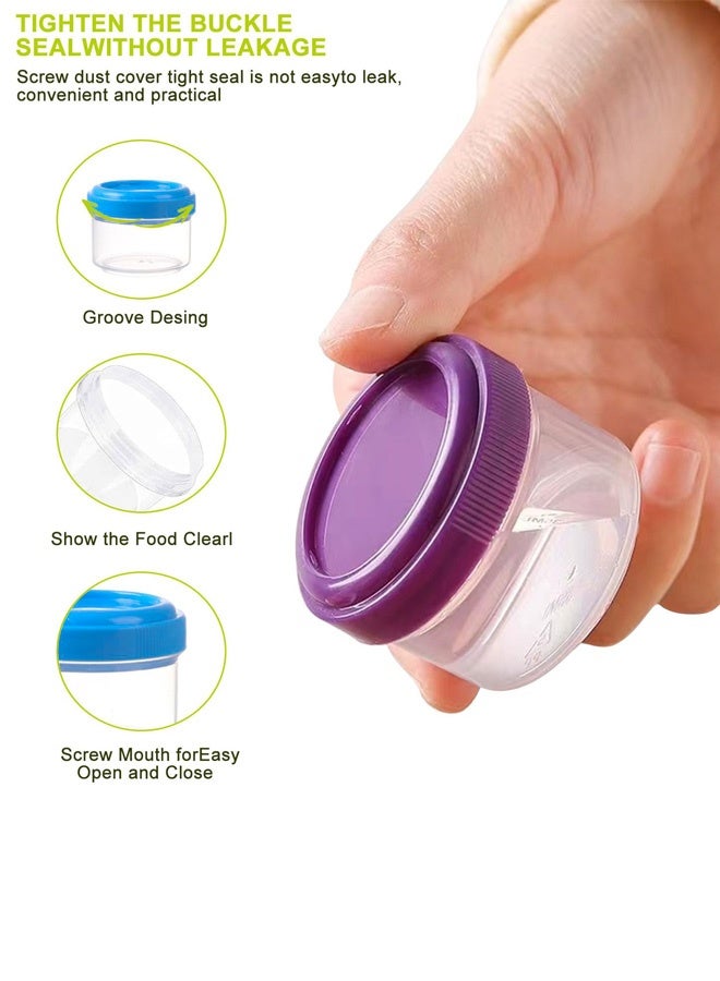 6PCS Plastic Mini Storage Containers with Lids, Food Storage Containers, Small Frozen Food Storage Containers, Reusable and Stackable Mini Containers, Snack and Condiment Containers - Image 3