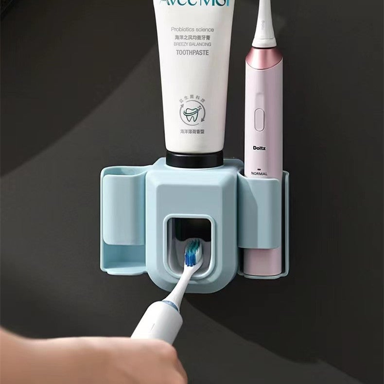 Automatic Toothpaste Dispenser Wall-Mount Set 7015 [Blue]] 