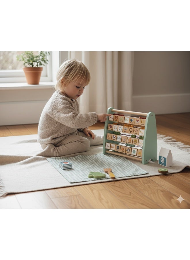 COGNIKIDS Double-Sided Abacus for Kids – Montessori Counting & Math Learning Tool – Wooden Bead Frame with Numeric Scale – Early Math Toy for Addition, Subtraction & Fine Motor Skills Development - Image 5