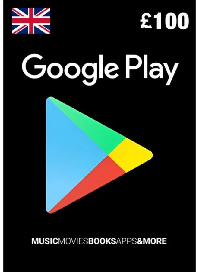 Google Play UK Gift Card £100 Digital Code | Google Play Store Credit UK