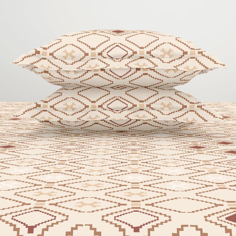 Welspun Plycotton King Double Flat Bedsheet Soft Feel Wrinkle Resistance 200 ThreadCount Beige Bed Sheet with 2 Pillow Covers Size 274 Cm X 274 Cm 43Cm X 68Cm - Image 5