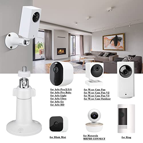 StartVision Wall Mount Compatible with Wyze Cam Pan V3 & Wyze Cam Pan V2 & Wyze Cam V3, Adjustable Mount Bracket for Wyze Cam Outdoor(Camera not Included) (3pcs) - Image 2