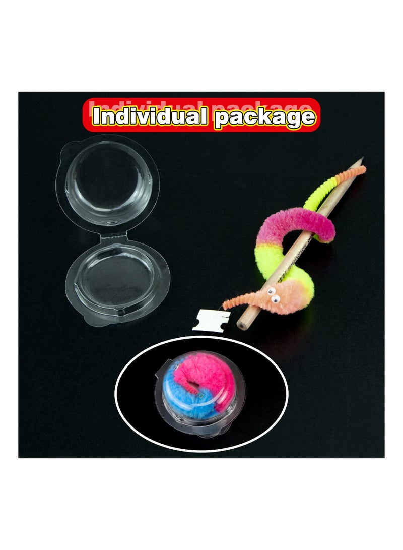 SYOSI 6 Pieces Rainbow Fuzzy Worm Toys Tricky Caterpillar Colorful Seahorse Worms on String Bulk Carnival Party Favors for Kid Cat - Image 4