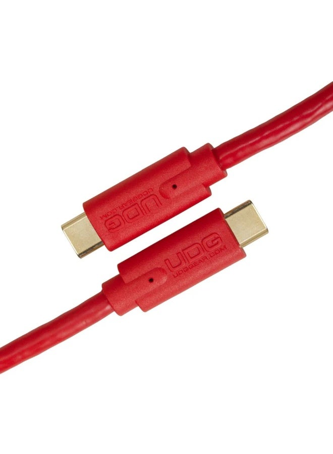 UDG Ultimate Data Cable USB 3.2 C-C, Red, Straight, 1.5 m - Image 1