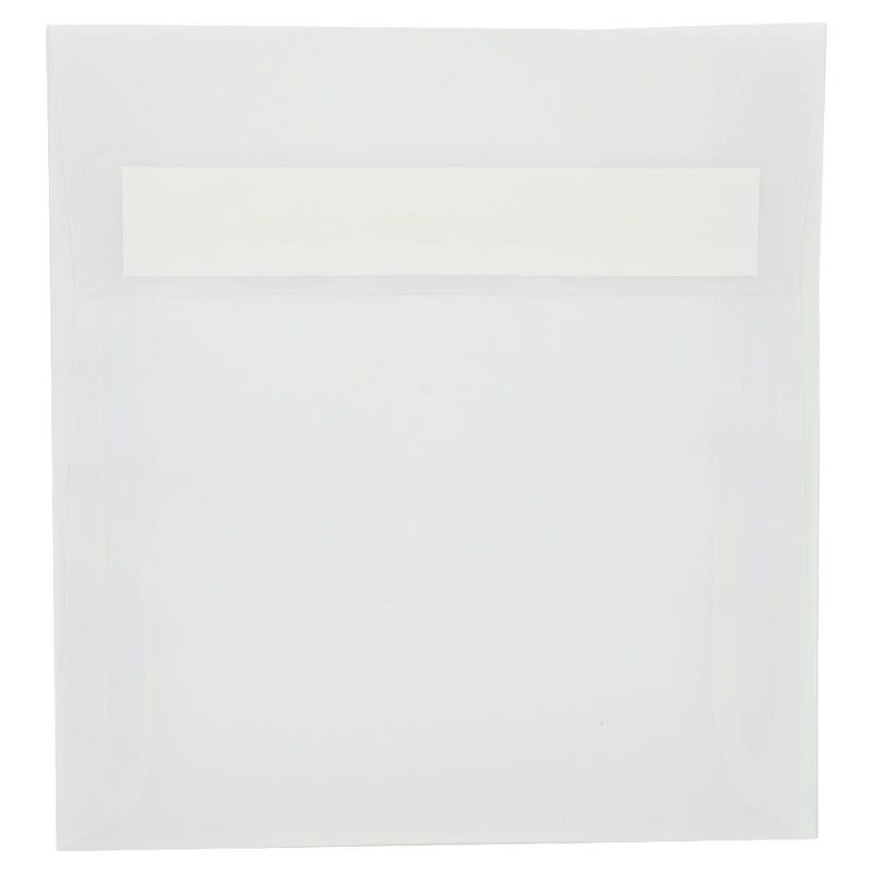 LUXPaper Square Invitation Envelopes | Peel & Press | 5 1/2" x 5 1/2" | Clear Translucent | 30lb. Text | 50 Qty - Image 2