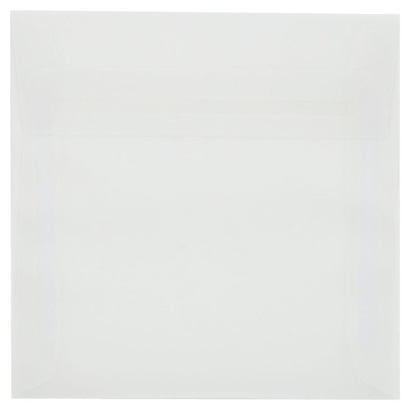 LUXPaper Square Invitation Envelopes | Peel & Press | 5 1/2" x 5 1/2" | Clear Translucent | 30lb. Text | 50 Qty - Image 3