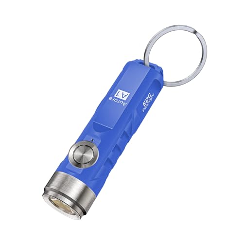 RovyVon Aurora A1 G4 USB C Rechargeable Mini Flashlight, Small Bright Keychain Flashlight 650 High Lumens EDC Flashlight Gadget with Clip for Camping, Hiking, Emergencies (Blue) - Image 1