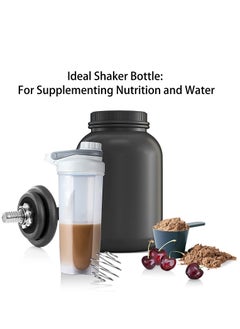 Excefore Fitness Shaker Bottle, Fitness Sports Classic Protein Shaker Bottle, BPA Free, Professional Fitness cup Fashionable Portable Sport Plastic Water Shaker Bottle for Exercise  - Image 2