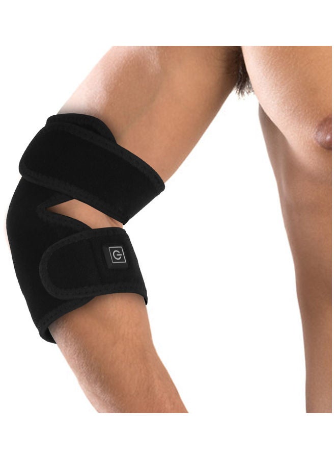 NIBEMINENT Adjustable Elbow Heating Pad Heat Brace Support Wrap with 3 Level Temperature Setting Portable Belt Therapy for Tendinitis Tennis Arthritis Pain Relief 25.3*3*7cm  - Image 4