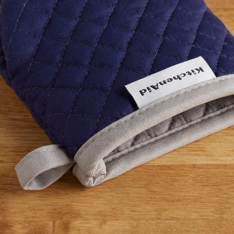 KitchenAid Asteroid Mini Oven Mitt Set  Cobalt 5.5""x8"" - Image 4