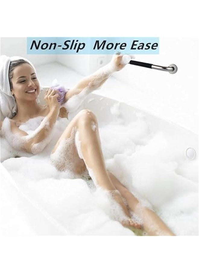 HOOKOR - 2 Pack Grab Bars for Bathroom,Anti Slip Bathroom Handicap Grab Bars for Showers, Safety Bath & Shower Grab Bar for Seniors, Shower Handles for Elderly, with Anti Slip Rubber Grip (16inch) - Image 1