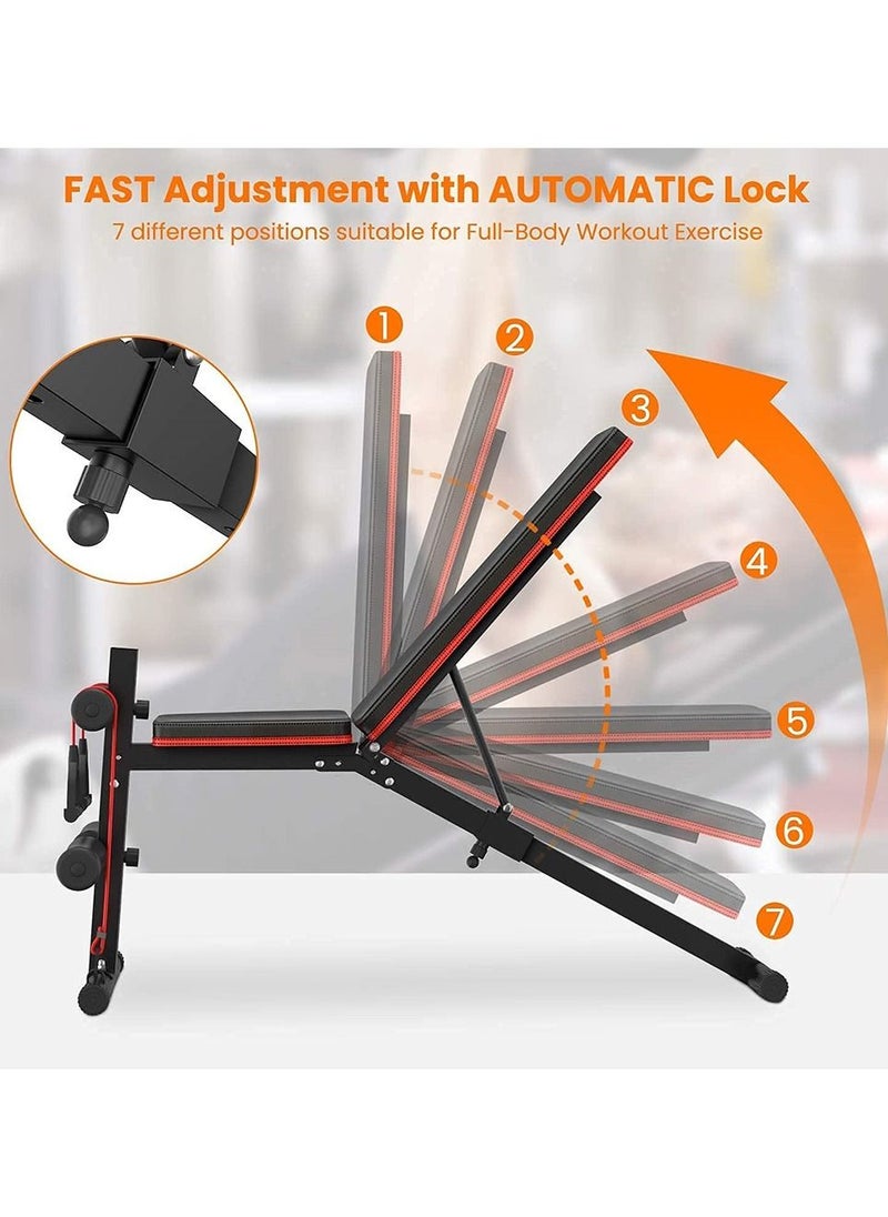 Generic - Professional Multi-function Adjustable Weight Bench with an Extreme Elastic Rope - Image 1