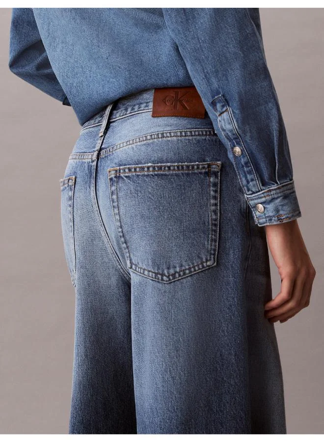 Calvin Klein Jeans  Low Rise Slashed Indigo Baggy Jeans for Women | Best Price UAE