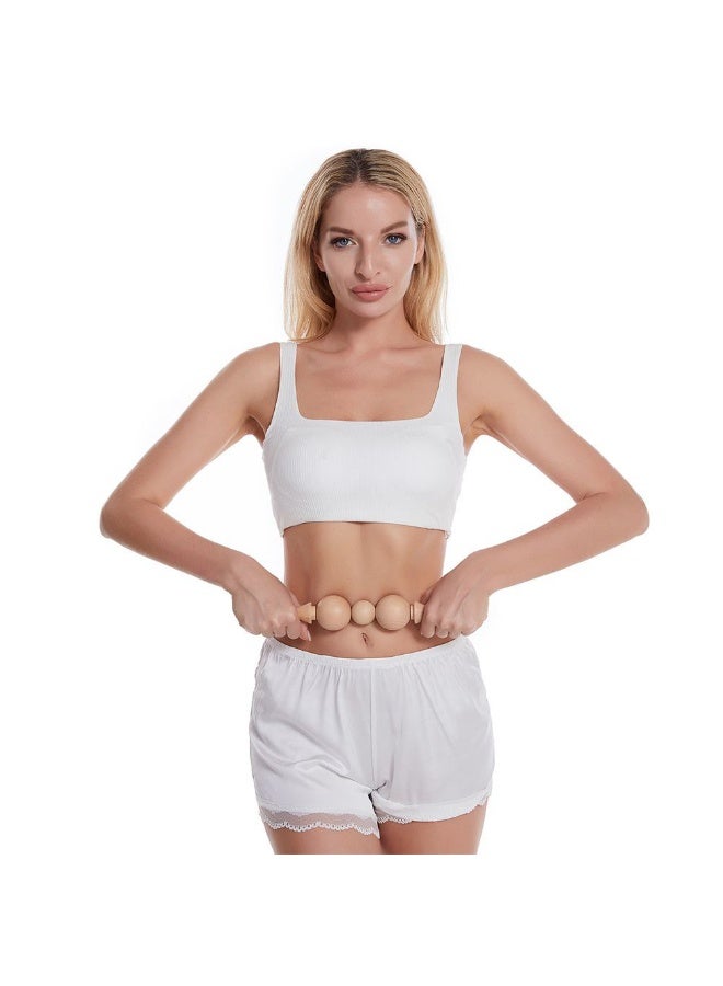 Wooden body massage tool for body massage, spinal treatment, and cellulite reduction. A traditional massage tool made of luxurious natural wood. - Image 3