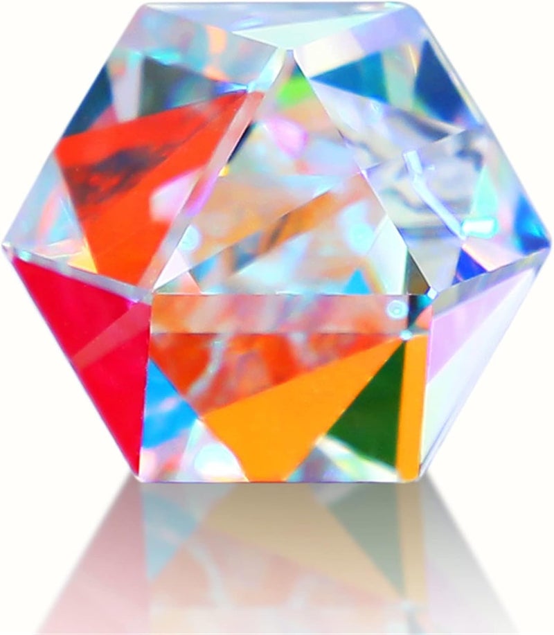 Color Crystal Faceted Optical Prism Beam Splitter Light Refracting Photography Science Glass Prisms - Image 1